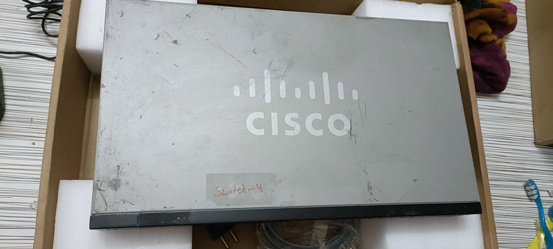 Cisco SG350-28P 28-Port Gigabit PoE Managed Switch, top