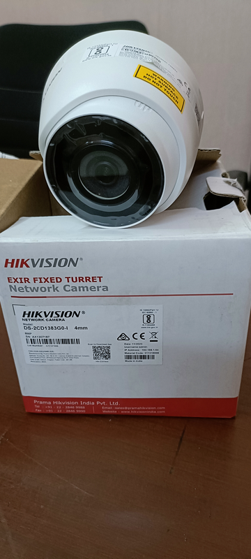 Hikvision EXIR Fixed Turret Network Camera, box label